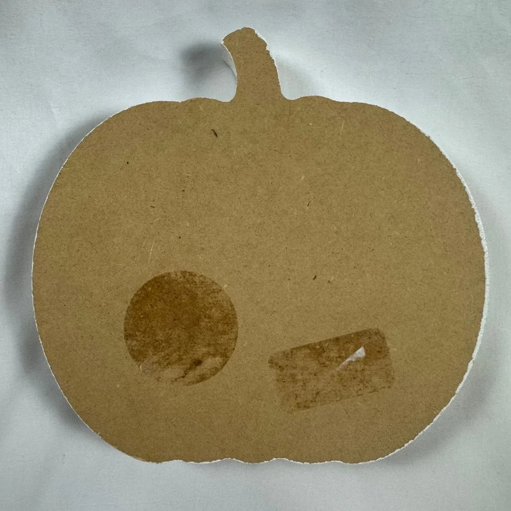 Hello Pumpkin Wooden Sign Fall Autumn Farmhouse Decor White Pumpkin Block Sign